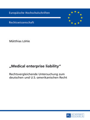 cover image of «Medical enterprise liability»